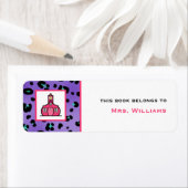 Étiquette Plaque de l'enseignant - Empreinte de léopard pour (En situation)