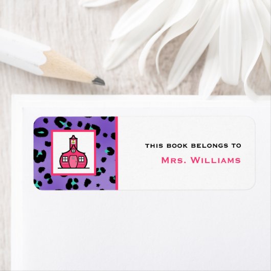 Étiquette Plaque de l'enseignant - Empreinte de léopard pour (En situation)