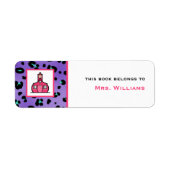 Étiquette Plaque de l'enseignant - Empreinte de léopard pour (Devant)