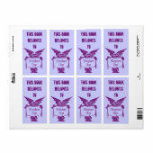 Étiquette Plaque de Livraison Dragon Contient Nom Balise Ce  (Feuille entière)