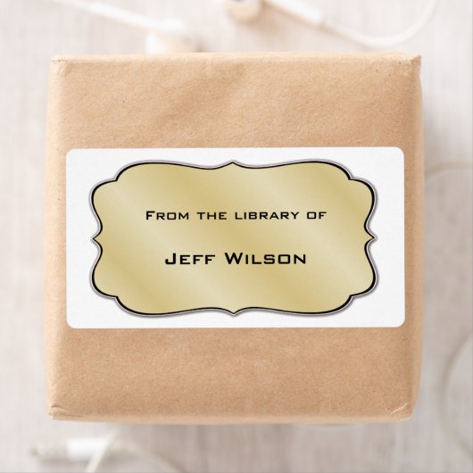 Étiquette plaque de livre (En situation)