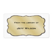 Étiquette plaque de livre (Devant)