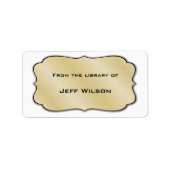 Étiquette plaque de livre (Devant)