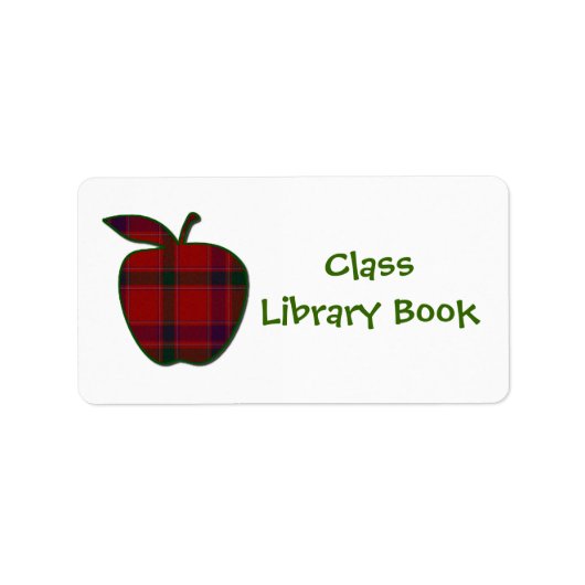 Étiquette Plaque de livres de bibliothèque de classes (Devant)