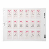 Étiquette Plaque de rangement rose (Feuille entière)