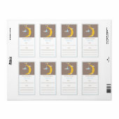 Étiquette Plaque de réservation Blue Moon and Stars (Feuille entière)