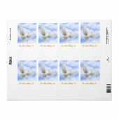 Étiquette Plaque de réservation Peace Dove (Feuille entière)