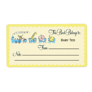 Étiquette Plaque de réservation Retro Animal Train