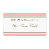 Étiquette Plaque de réservation rose pâle simple (Devant)