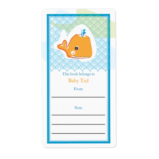 Étiquette Plaque d'enregistrement pour baleines (Devant)