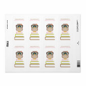 Étiquette Plaque d'enregistrement Smart Hipster Owl (Feuille entière)