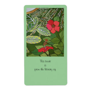 Étiquette Plaque du rose de Sharon Jungle