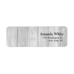 Étiquette Plaque en bois gris Élégant minimaliste moderne