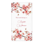 Étiquette Plaque florale rose cerisier (Devant)
