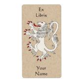 Étiquette Plaque Lion Rampant Argent (Devant)