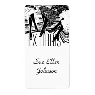 Étiquette Plaque Livre Club Groupe Ex Bibliothèques Nom Étiq