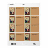 Étiquette Plaque médiévale (Feuille entière)