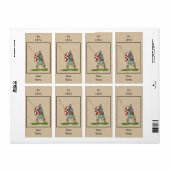 Étiquette Plaque médiévale anglaise/saxonne guerrière (Feuille entière)