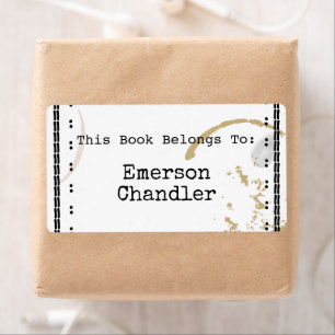 Étiquette Plaque modifiable de la machine à écrire Art