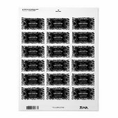 Étiquette Plaque Motif BW Zebra Stripes personnalisée (Feuille entière)