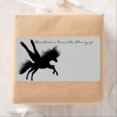 Étiquette Plaque Pegasus Silhouette (En situation)