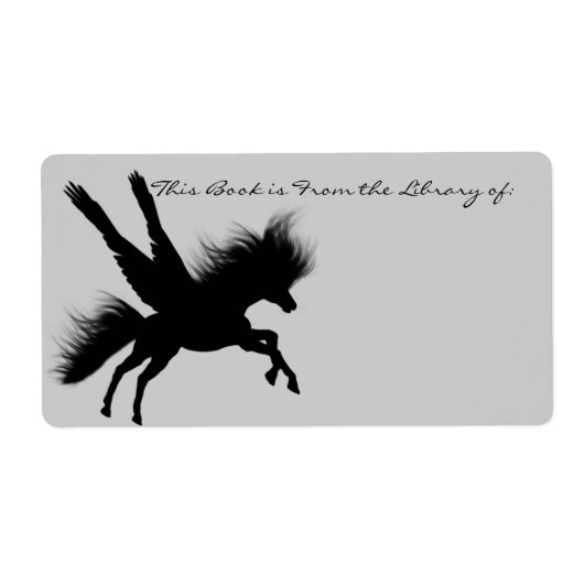 Étiquette Plaque Pegasus Silhouette (Devant)