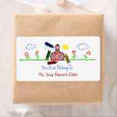 Étiquette plaque pour enseignants - Crayon Schoolh (En situation)