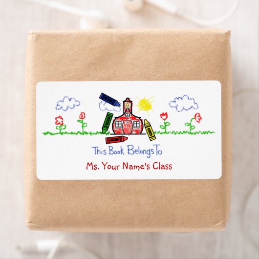 Étiquette plaque pour enseignants - Crayon Schoolh (En situation)