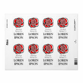 Étiquette Plaque rose (Feuille entière)