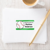 Étiquette Plaques de baseball personnalisées pour enfants (En situation)