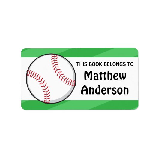 Étiquette Plaques de baseball personnalisées pour enfants (Devant)