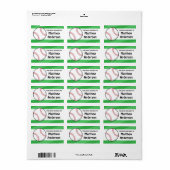 Étiquette Plaques de baseball personnalisées pour enfants (Feuille entière)