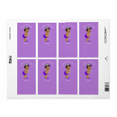 Étiquette Plaques de livres Purple Ethnic Princess (Feuille entière)