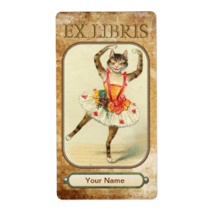 Étiquette Plaques du livre de danse de chat