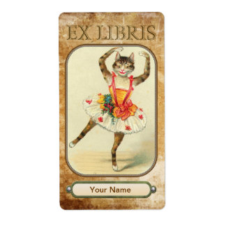 Étiquette Plaques du livre de danse de chat