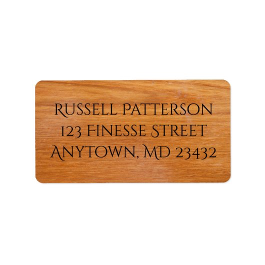 Étiquette Plaques en bois (Devant)