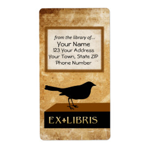 Étiquette Plat de livre de Raven