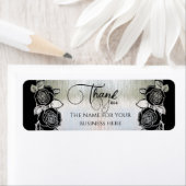 Étiquette platada con flores personnalizada (En situation)