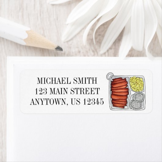 Étiquette Plate de cuisine hawaïenne Déjeuner Riz Macaroni S (En situation)