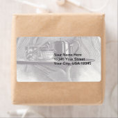 Étiquette Plateau de thé vintage (En situation)