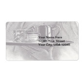 Étiquette Plateau de thé vintage (Devant)