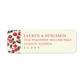 Étiquette Playful Red Cherry Illustration (Devant)