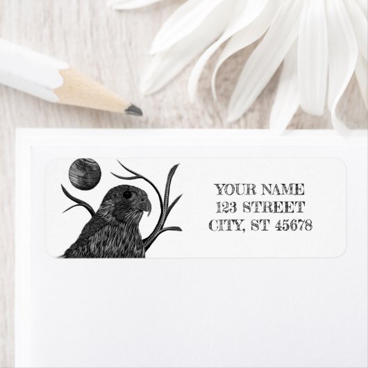 Étiquette Pleine lune de faucon (En situation)