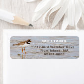Étiquette Plover Shore Bird Adresse de retour (En situation)