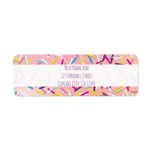 Étiquette Pluie Arroses Candy Land Sweets Party (Devant)