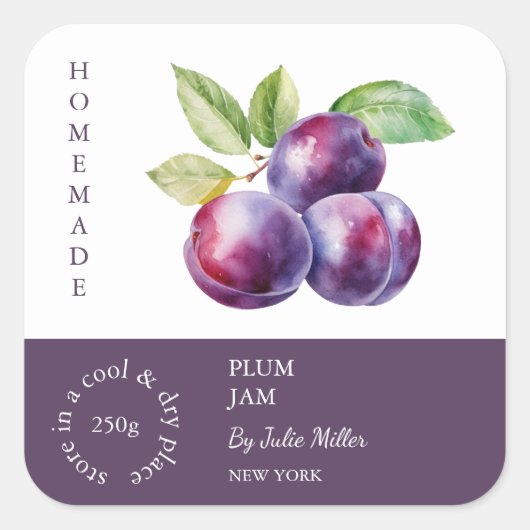 Étiquette Plum Petite Entreprise (Devant)