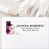 Étiquette Plum violet rose rose rose rose rose Adresse botan (En situation)