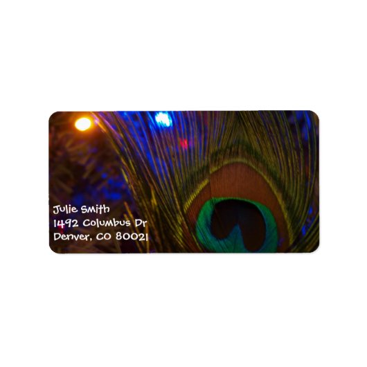 Étiquette Plume de Noël Peacock (Devant)