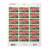 Étiquette Plumerias (Feuille entière)