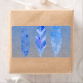 Étiquette Plumes bleues (En situation)